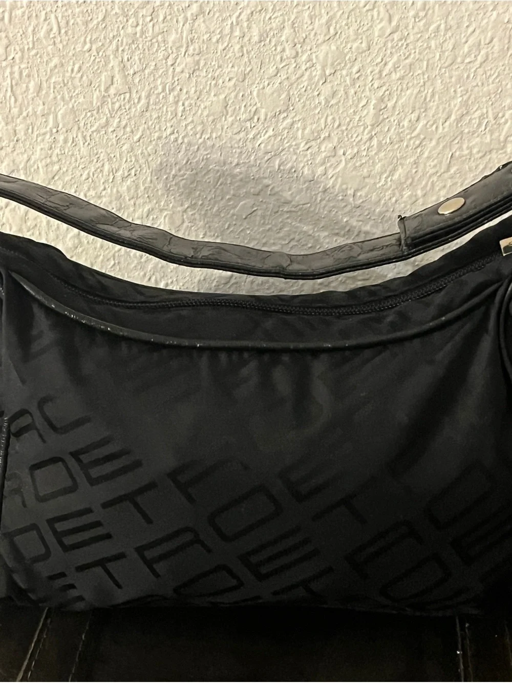 Etro Black Logo-Print Hobo Shoulder Bag